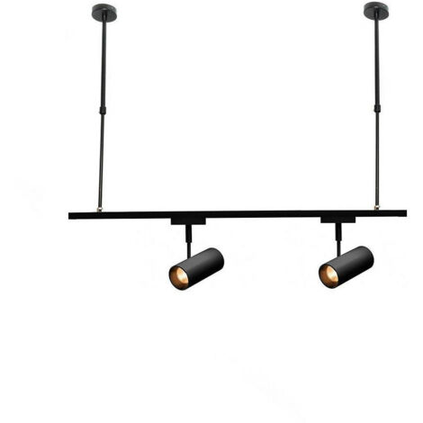 Trade Shop - Asta Regolabile Per Faretti A Binario Elettrico Staffa Illuminazione 50cm T-50cm -      Negro