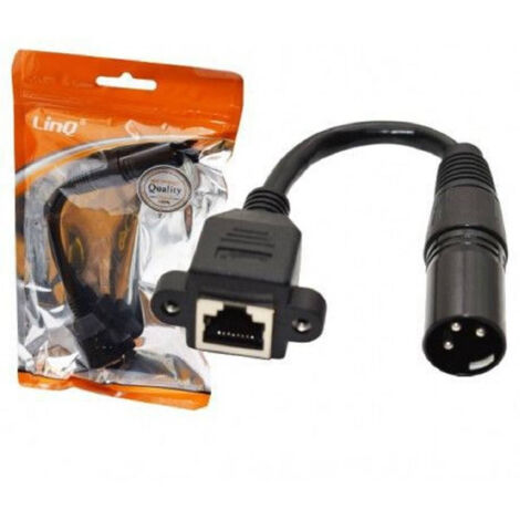 Trade Shop - AUDIO ADATTATORE DA XLR MASCHIO A RJ45 FEMMINA CONNETTORTORE RETE 15CM KL-9234 -