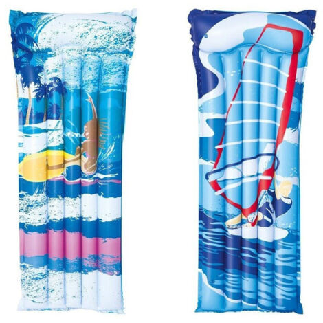 Trade Shop - Aufblasbare Matratze Super Surf, verschiedene Muster, 183 x 76 cm, Pool, 44021 -