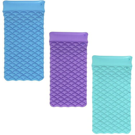 Trade Shop - AUFBLASBARE ROLLMATRATZE 213X86CM EINZEL-POOL MEER 3 FARBEN 44020 -