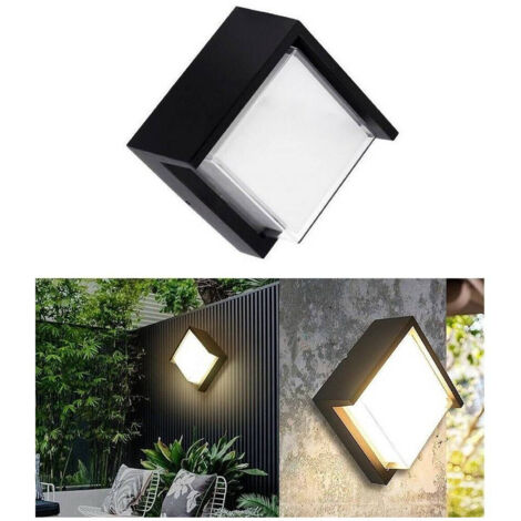 Trade Shop - AUSSEN- UND INNENWANDLEUCHTE MODERNE QUADRATISCHE WANDLEUCHTE IP65 12W SPOTLIGHT -