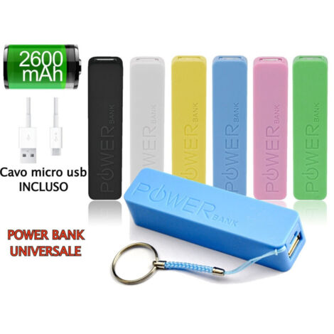 Trade Shop - AUSSENBATTERIEN 2600 mAh POWERBANKKARICATOR FÜR UNIVERSAL TABELLE SMARTPHEN -
