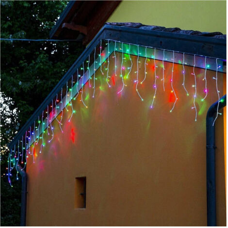 Trade Shop - AUSSENKATENA RGB MULTICOLORE LUCI NATALE 100LED PROLUNGABLE 3MT -