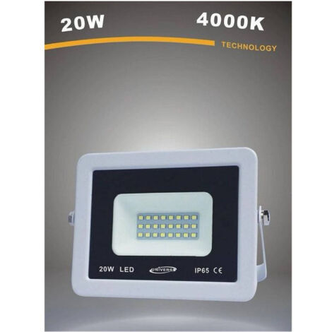 Trade Shop - AUSSENSTRAHLER 20W WEISS IP65 WARMES KALTES NATURLICHT F20W-B1 -
