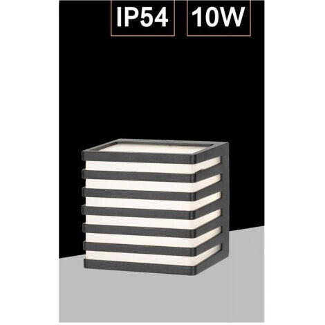 Trade Shop - AUSTRAGLEUCHTUNGSLED 10W SCHWARZKUBSTÄNDE IP54 B110-N -