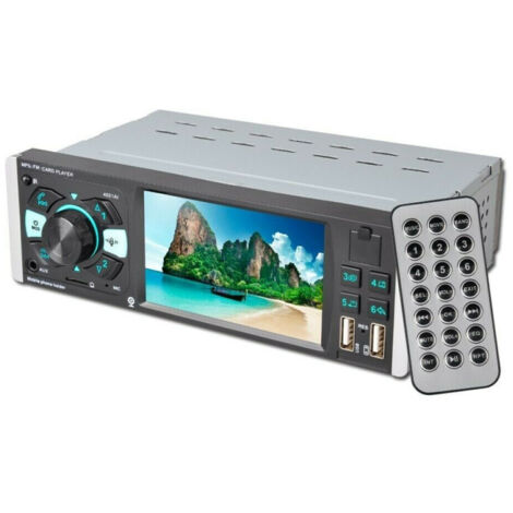 Trade Shop - Autoradio 1 Din Display Tft 4.1" Stereo 45wx4 Bluetooth Usb Aux Mp3 Media 4051ai -