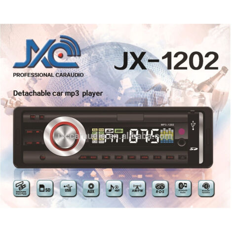 Trade Shop - Autoradio, AUX, MP3-Steckplatz, USB, SD, UKW-Radio, abnehmbare Frontblende, mod1202 -
