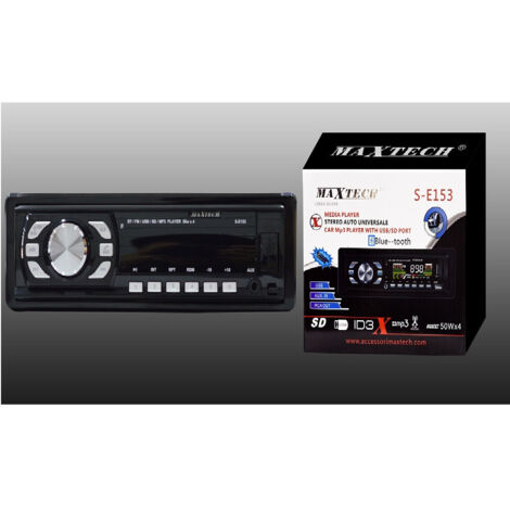 Trade Shop - Autoradio, FM-Radio, Bluetooth, Autoradio, SD, USB, MP3, AUX-Eingang, 1DIN, Frontblende -
