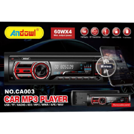 TRADE SHOP - Autoradio Lettore Mp3 Ca003 Audio Per Auto Universale 1 Din Bluetooth Wireless -