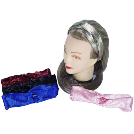 Trade Shop - Banda Elástica De Cabello 2 Piezas Bandas De Efecto De Terciopelo Cabina De Tubería Anudada -