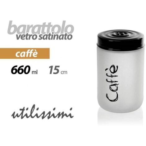 Compra Barattolo caffè/barattolo con chiusura a clip e guarnizione in  silicone, ermetico in metallo per 500 g di caffè in polvere, 20 x 10,4 cm  (H,ø)