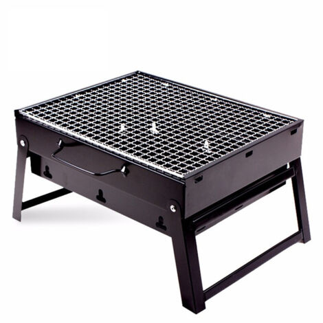 Trade Shop - Barbecue Portatile A Carbonella Per Grigliate Carne Pesce Verdure 20x35x27 Cm -