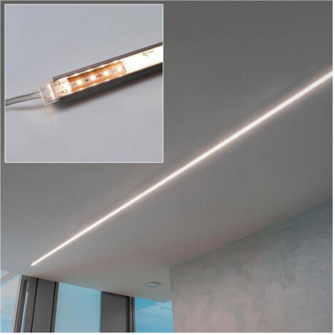 TRADE SHOP - Barra Led 12 W Profilo Alluminio Incasso Esterno 12 V Luce 4000k Dimmerabile -