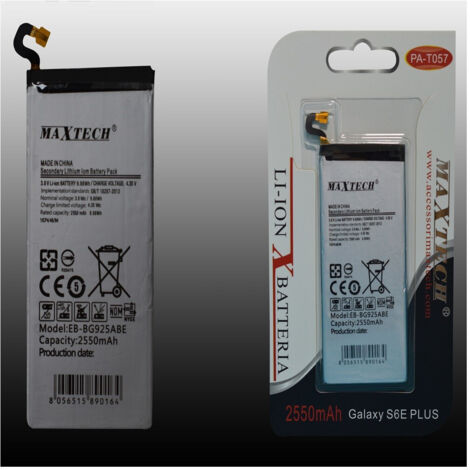Trade Shop - Batteria Compatibile Per Samsung Galaxy S6e Plus A Litio Maxtech 2550mah Pa-t057 -