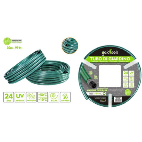 Trade Shop - BEWÄSSERUNGSSCHLAUCH GARTEN PFLANZEN WASCHMASCHINE PUMPE 30MT 99FT. Ø 3/4-19MM 57509 -