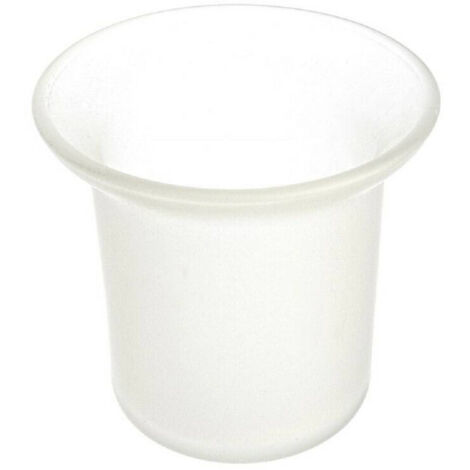 TRADE SHOP - Bicchiere Di Ricambio Porta Scopino Wc In Vetro Satinato Bagno Accessori 52597 -