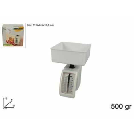 TRADE SHOP - Bilancia Da Cucina Con Vaschetta Analogica Fino A 500 Grammi Alimenti Cibo -