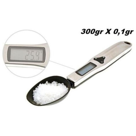 Trade Shop - Bilancia Digitale Di Precisione A Cucchiaio Con Display 300gr X 0,1gr -