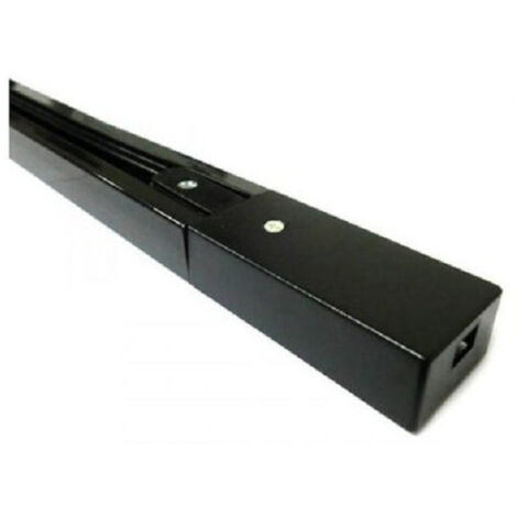 TRADE SHOP - Binario 2 Mt Elettrificato 2 Poli Rinforzato Monofase Nero Faro A Pista Pista-2n -
