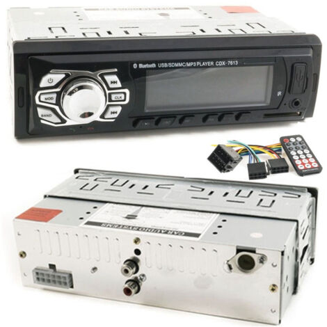 Trade Shop - Bluetooth Car Estéreo Radio Fm Mp3 Usb Slot Sd Aux Cdx-7613 Con Control Remoto -