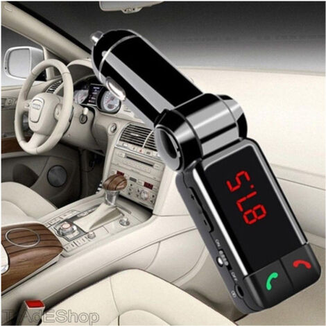 Trade Shop - BLUETOOTH-FREISPRECHSENDER MIT FM-DISPLAY USB-MP3-PLAYER AUTOMODULATOR -