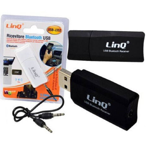 Trade Shop - BLUETOOTH WIRELESS USB / 3,5 MM PC AUTO USB-J352 RECEIVER -