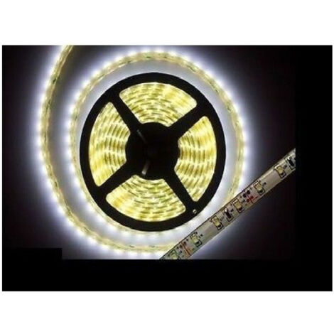 TRADE SHOP - Bobina Striscia Led 3528 Flessibile 5m Adesiva Luce Calda Interno Esterno Ip65 -