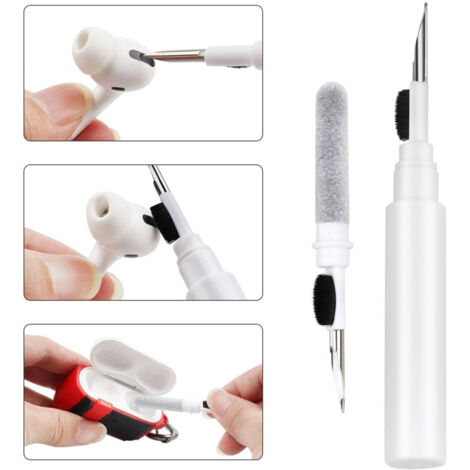 Trade Shop - Bolígrafo Cepillo Multifunción Para Limpiar Los Auriculares Bluetooth Airpods -