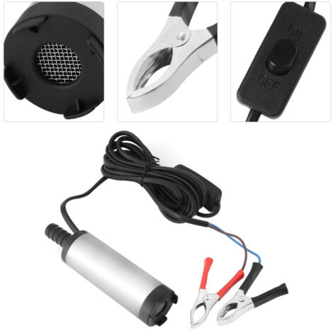 Trade Shop - Bomba Electrica Sumergible De Trasiego Succion Liquido Agua Aceite Diesel 12v Coche Barco -