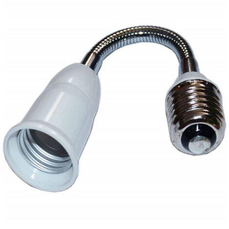 Trade Shop - Bombilla Flexible De Prolongación De 20 Cm De E27 A E27 Reducer Soporte De Lámpara -