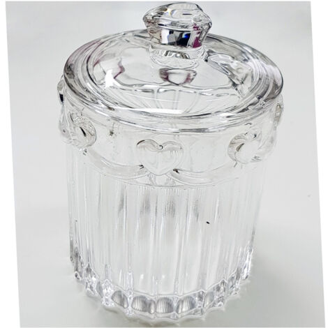 Trade Shop - Bombonera Cristal Galletas Caramelos Cristal 12 Cm 5 Tapa -
