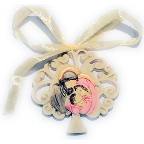 TRADE SHOP - Bomboniera Nativita' Albero Vita Per Cresima Giuseppe Madonna Bambino Appendino -
