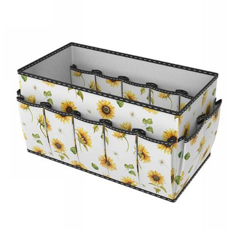 Trade Shop - Box Scatola Salvaspazio 15 Tasche Contenitore Porta Oggetti Organizer 24x12.5x13 -