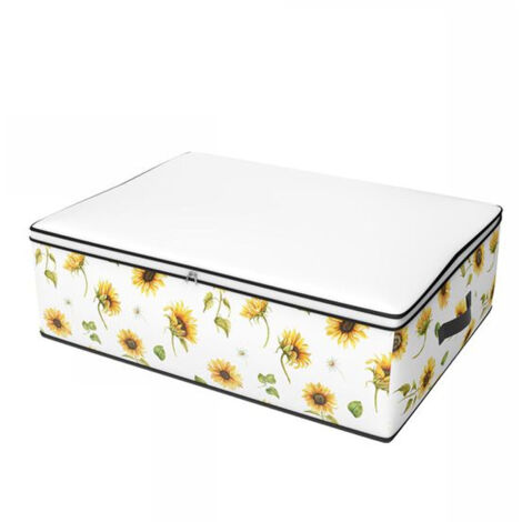Trade Shop - Box Scatola Salvaspazio Armadio Contenitore Porta Oggetti Organizer 100x45x15 Cm -