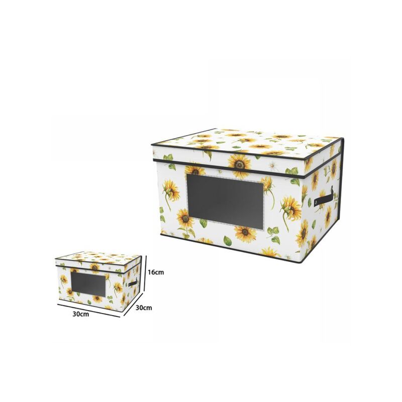 Image of Trade Shop - Box Scatola Salvaspazio Armadio Contenitore Porta Oggetti Organizer 30x30x16