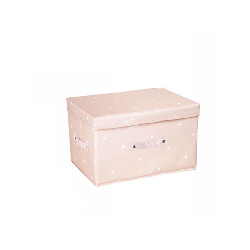 Image of Trade Shop - Box Scatola Salvaspazio Armadio Contenitore Porta Oggetti Organizer 35x30x20 Cm Rosa - Rosa