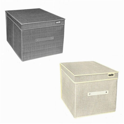 TRADE SHOP - Box Scatola Salvaspazio Portatutto Contenitore Organizer 25 X 40 X 30 Cm 69694 -
