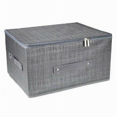 Trade Shop - Box Scatola Salvaspazio Portatutto Contenitore Organizer Cerniera 79416 45x35x20cm -