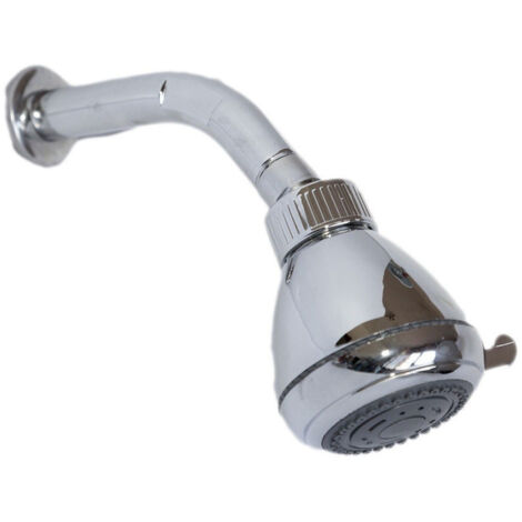 TRADE SHOP - Braccio Doccia Con Soffione Doccia Tondo Effetto Pioggia Doppia Regolazione 1629 -
