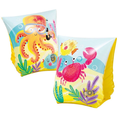 Trade Shop - Braccioli Fun Fish 23 X 15 Cm Multicolore Bambini 3 - 6 Anni Piscina Mare 58652 -