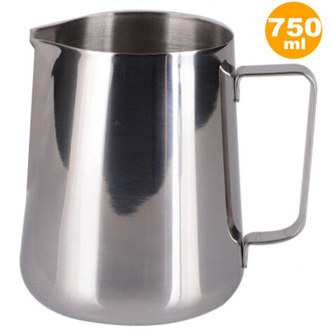 TRADE SHOP - Bricco Bollilatte 750 Ml Bolli Latte Lattiera Caffè In Acciaio Inox Pentolino -
