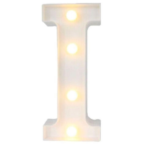 Trade Shop - BUCHSTABE I LEUCHTET MIT batteriebetriebenen LED-LEUCHTEN. HEIMDEKORATION, SCHWARZ. 22 CM -