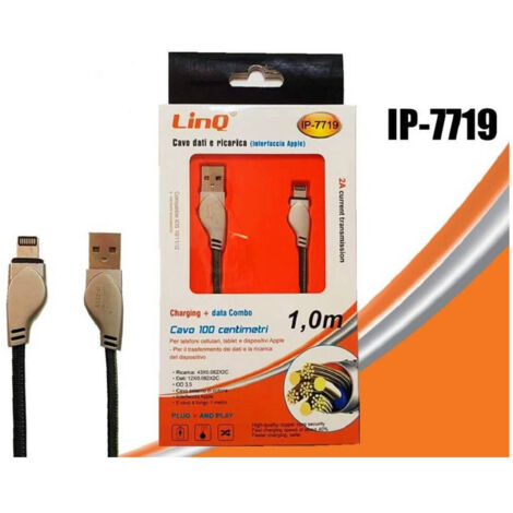 Trade Shop - Cable De Transferencia De Datos 2a 100 Cm Con Interfaz Ip-7719 Lightning -