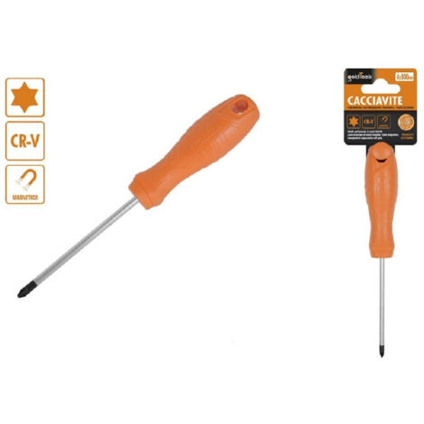 TRADE SHOP - Cacciavite Giravite 4x100 Mm Con Punta Magnetica A Stella In Acciaio Cr-v 97516 -