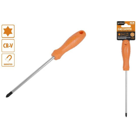 TRADE SHOP - Cacciavite Giravite 6x200mm Con Punta Magnetica A Stella In Acciaio Cr-v 97519 -