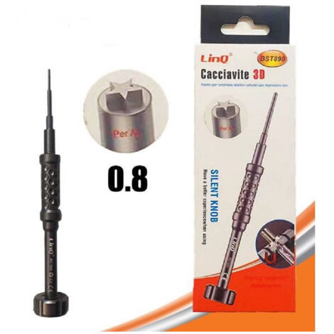 TRADE SHOP - Cacciavite Torx 3d 0.8 Professionale Riparazione Smartphone Cellulari Bst898-0.8 -