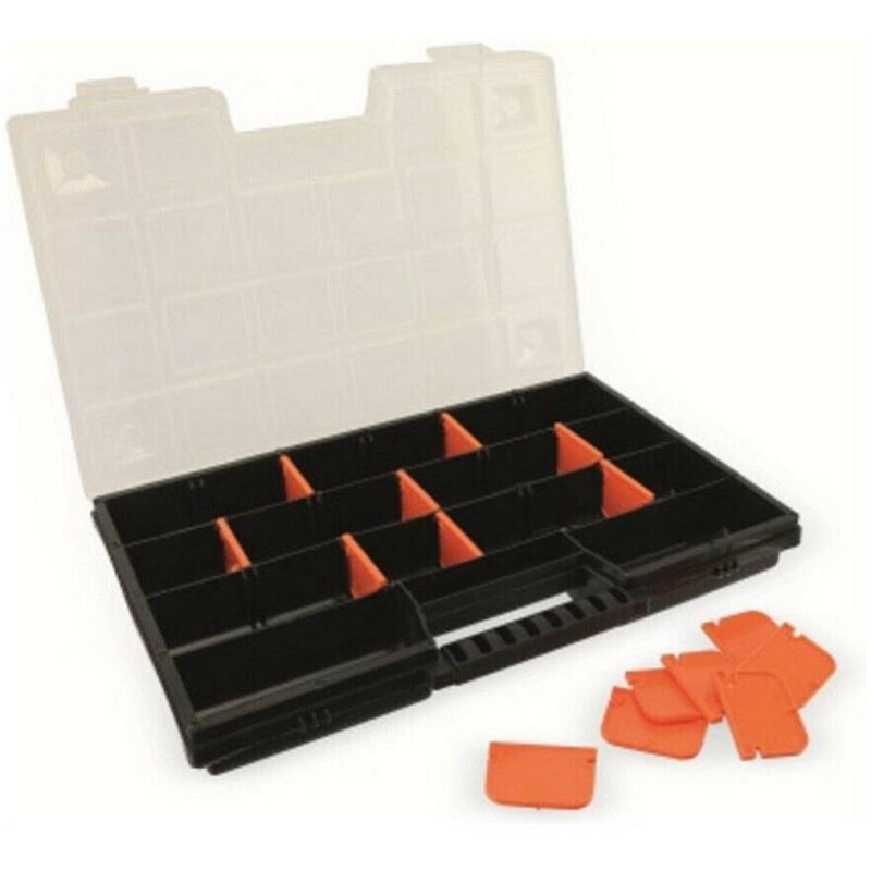 Trade Shop - Valigetta Porta Minuteria Tool Box Ferramenta A Scomparti 28,5 X 19 X 3,5 Cm -