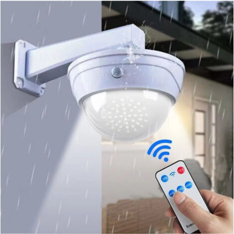 Trade Shop - Camara Falsa Con Panel Solar Con Sensor De Movimiento Foco 44led -