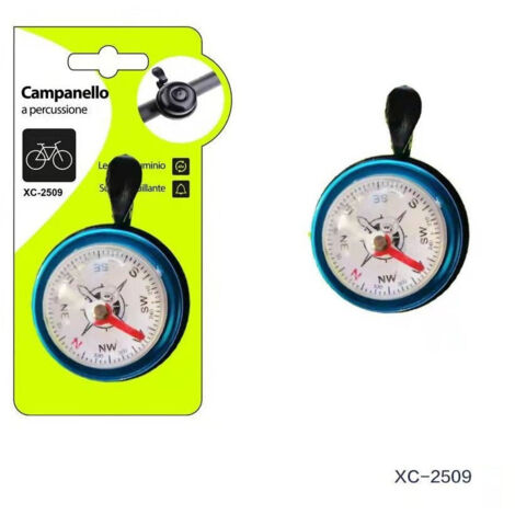 Trade Shop - Campana De Aleación De Aluminio Para Bicicleta De Bicicleta Con Brújula Manillar Xc-2509 -