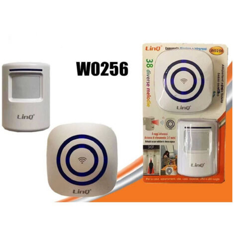 Trade Shop - Campanello Wireless Senza Fili 38 Melodie Sensore Infrarossi Per Case Uffici W0256 -